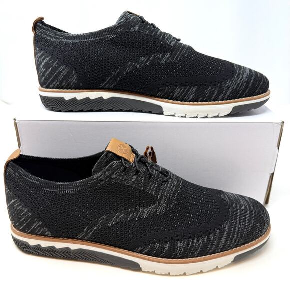 Hush Puppies Men's Expert Wingtip Knit Oxford Shoes In Black Multi Size 8 New - Picture 3 of 10